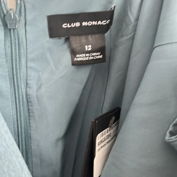 Club Monaco Button Detail Slip Dress Blue Dusk, NWT - Picture 6 of 9